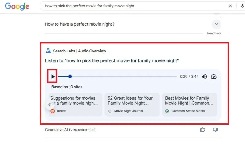 How to summarize search results with Google Audio Overview Picture 3
