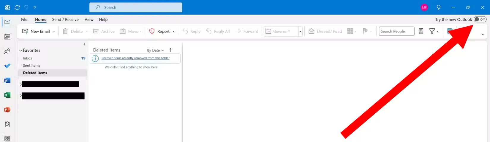 How to switch between old Outlook and new Outlook Picture 3