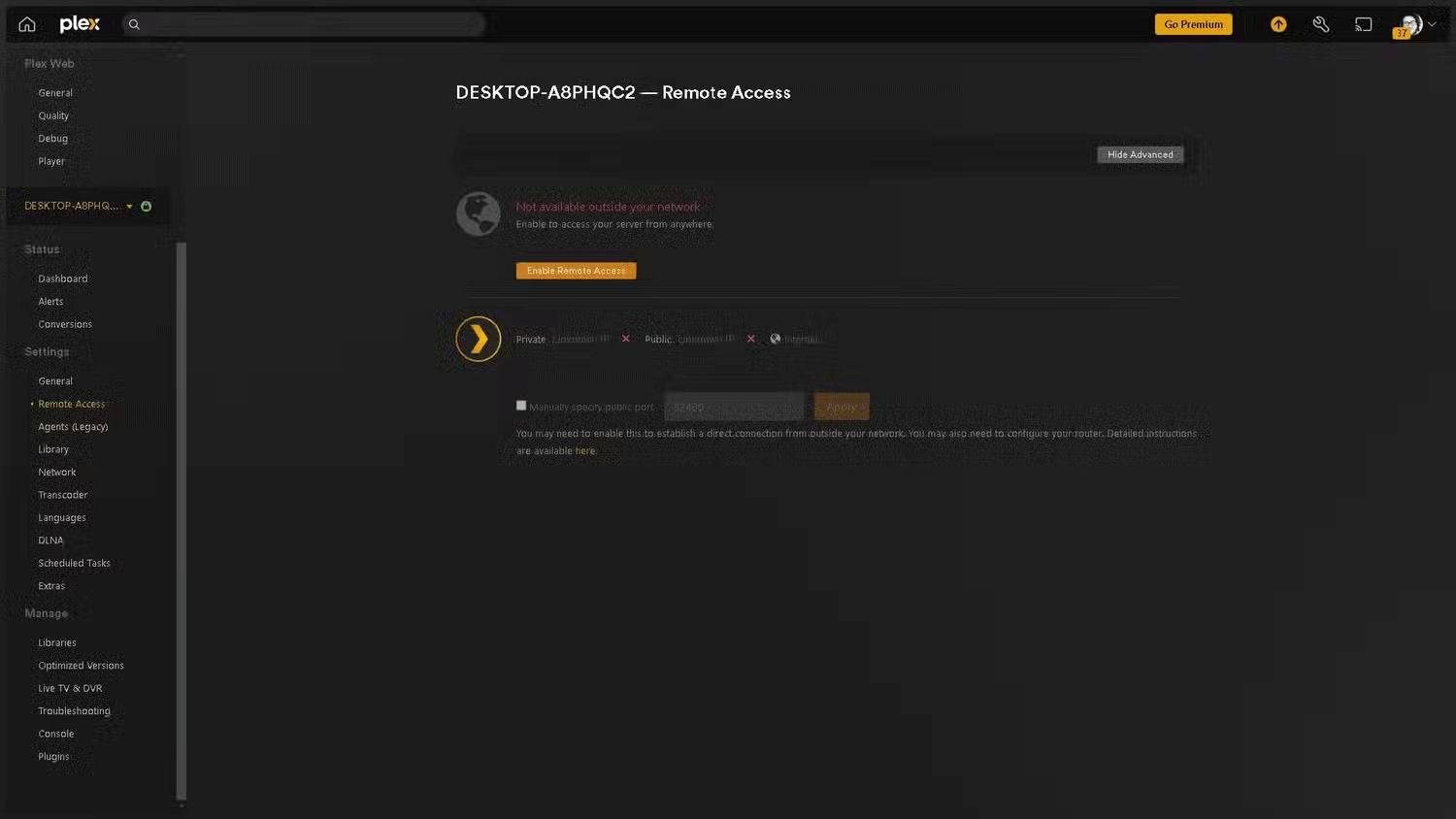 How to switch media streaming to Plex Picture 2