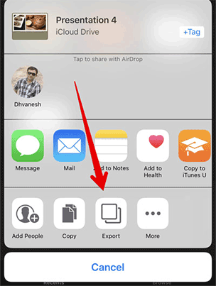 Picture 5 of How to convert a Keynote presentation to PowerPoint