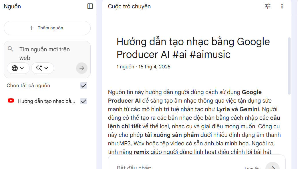 Picture 3 of How to sync your YouTube channel with NotebookLM