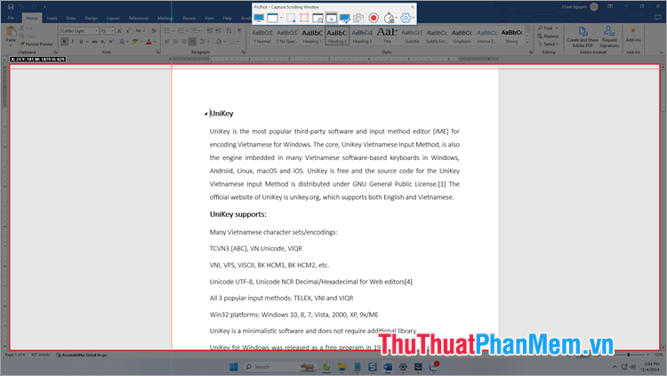 How to take a screenshot of an entire Word or Excel file easily Picture 6