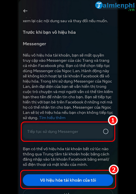 How to temporarily disable Facebook on computer and phone Picture 14