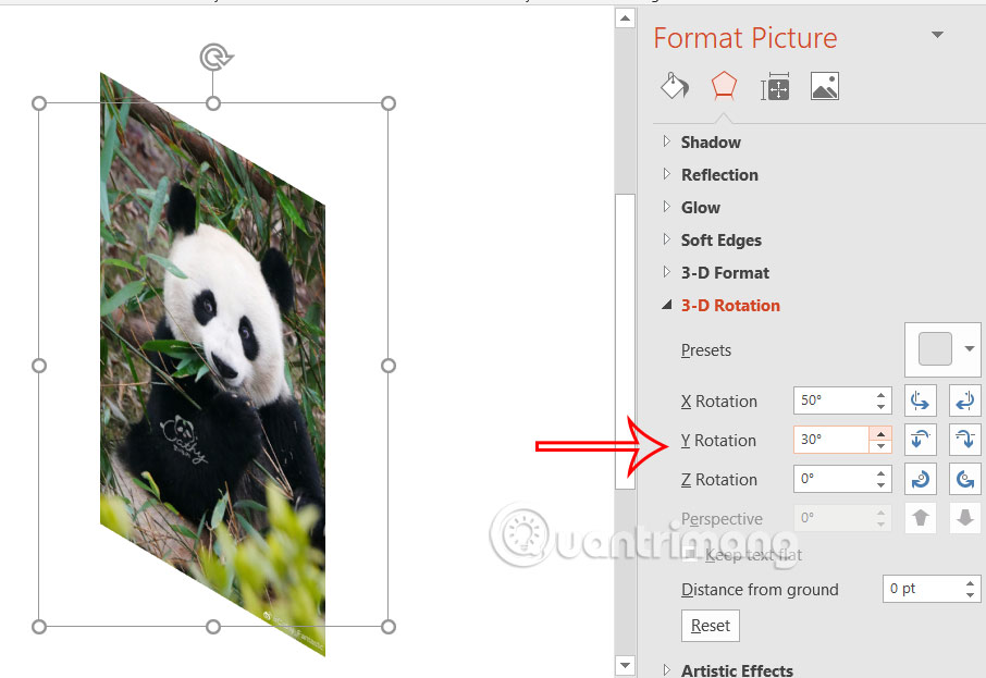 How to skew images in PowerPoint Picture 3