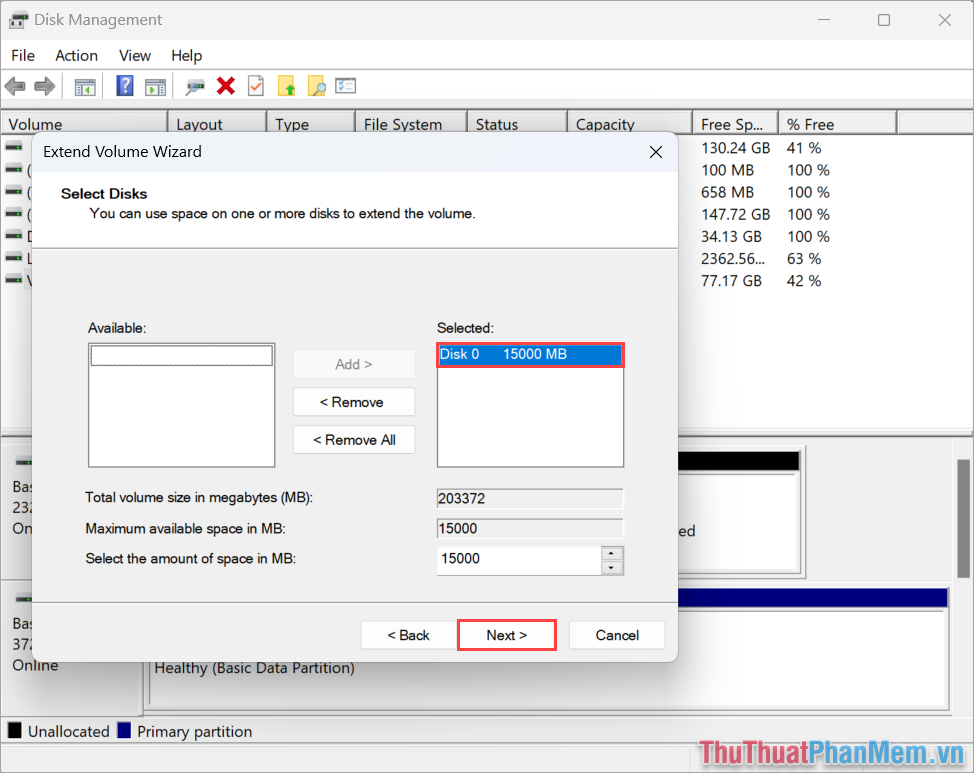 How to transfer space from drive D to drive C on Windows 11 Picture 9