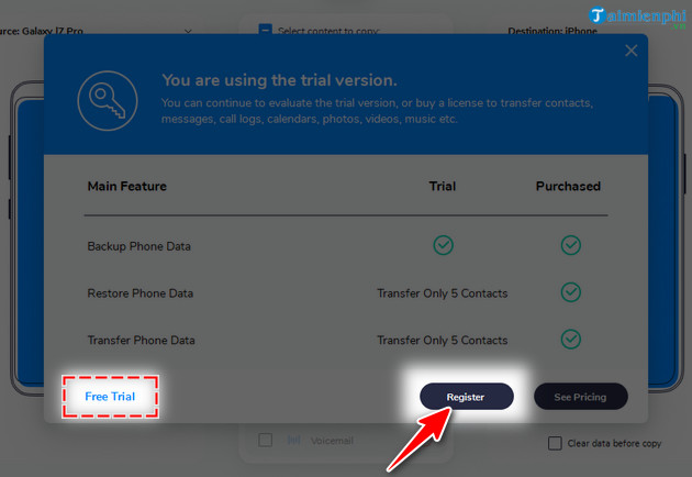 Picture 6 of How to transfer contacts from Android to iPhone using Wondershare MobileTrans