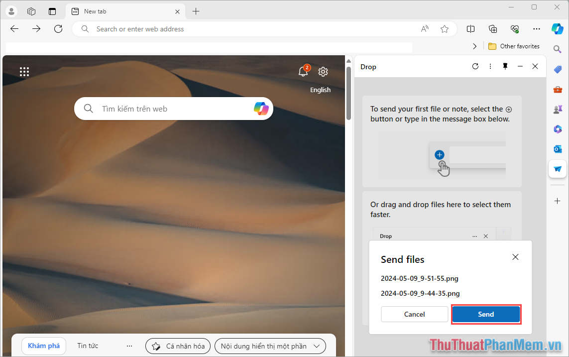 How to transfer files using Microsoft Drop is extremely fast and easy Picture 5