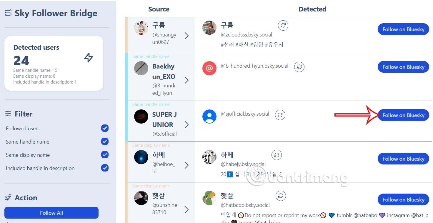 How to transfer followers on X to Bluesky Picture 6