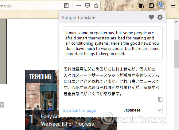 How to translate websites on Firefox Picture 11