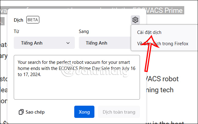 How to translate websites on Firefox Picture 6