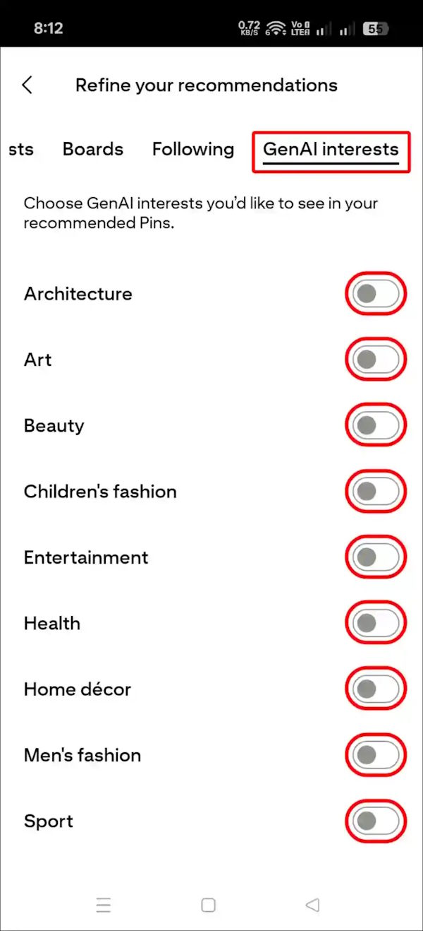 Picture 3 of How to turn off AI images on Pinterest