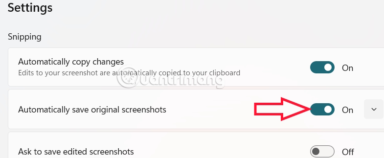 How to turn off automatic saving of Snipping Tool screenshots Picture 2