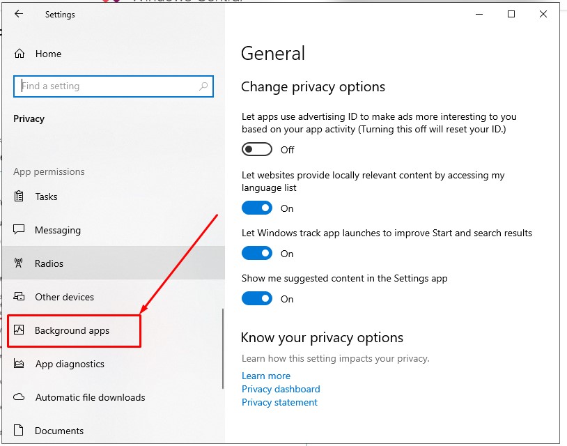How to turn off background applications on Windows 10 in 3 notes Picture 7