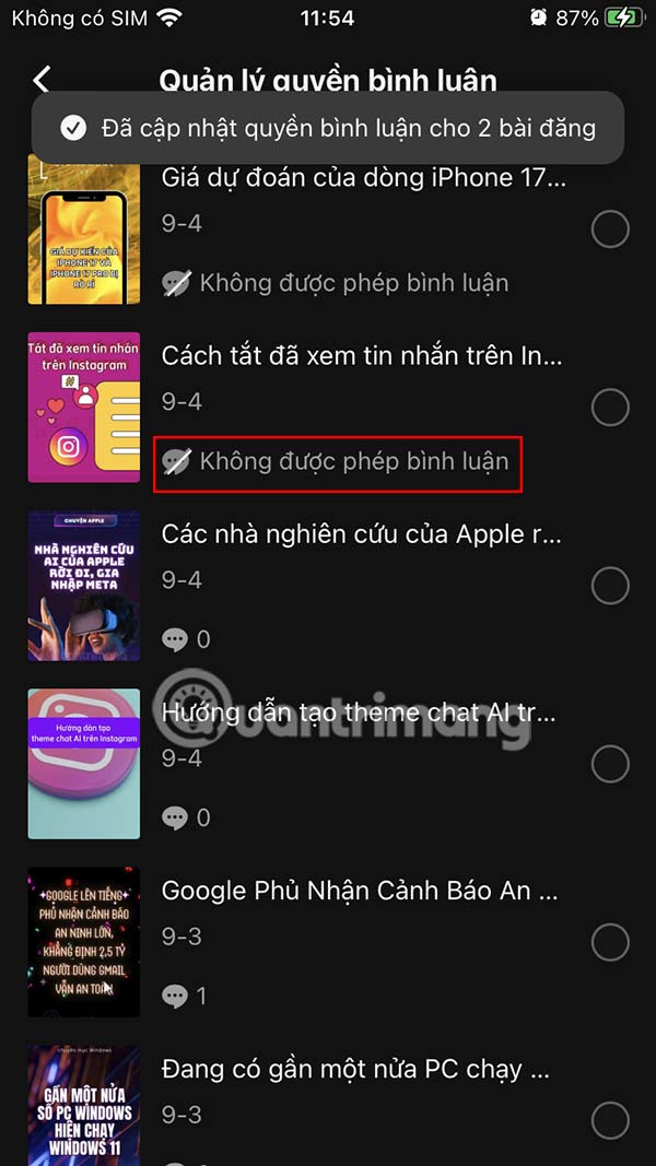 How to turn off comments on multiple TikTok videos at once Picture 10