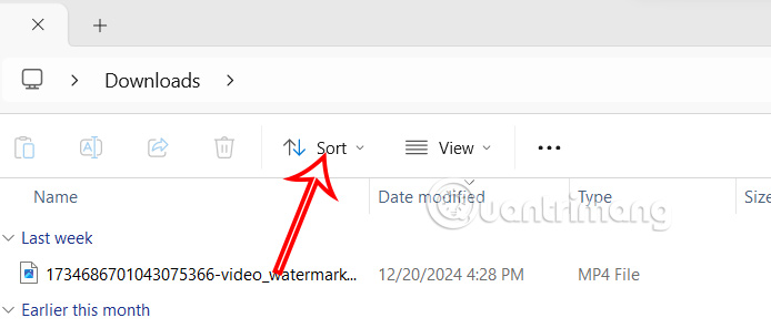 How to turn off file groups in Downloads Windows 11 Picture 1