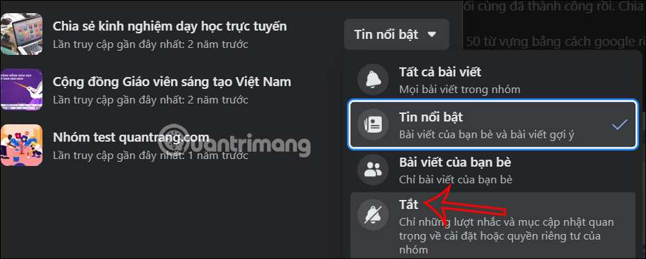 Picture 12 of How to turn off group notifications on Facebook