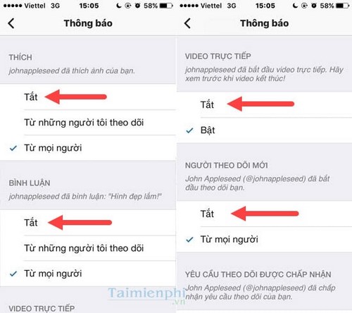 Picture 8 of How to turn off Instagram notifications on iPhone, Samsung, Oppo, LG, HTC phones.