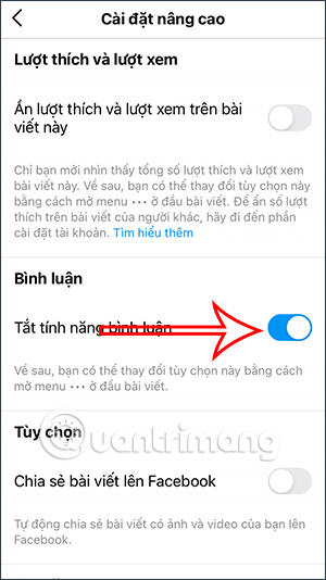 How to turn off Instagram post comments Picture 11