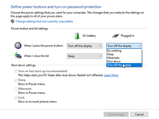 How to turn off laptop screen but still keep the computer running on Windows 10 Picture 5