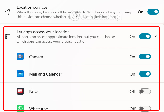 How to turn off location tracking on Windows 11 Picture 3