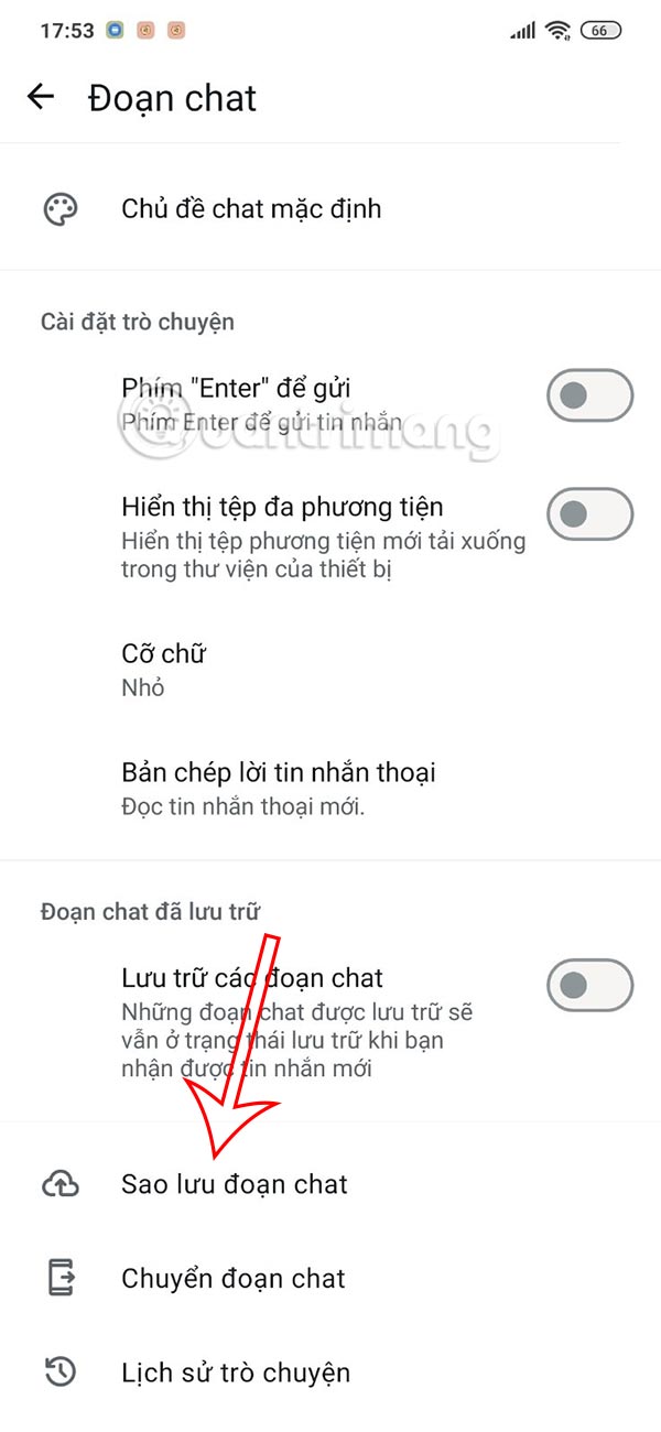 How to turn off WhatsApp message backup on phone Picture 9