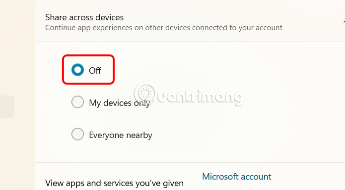 How to turn off multi-device sharing on Windows 11 Picture 4