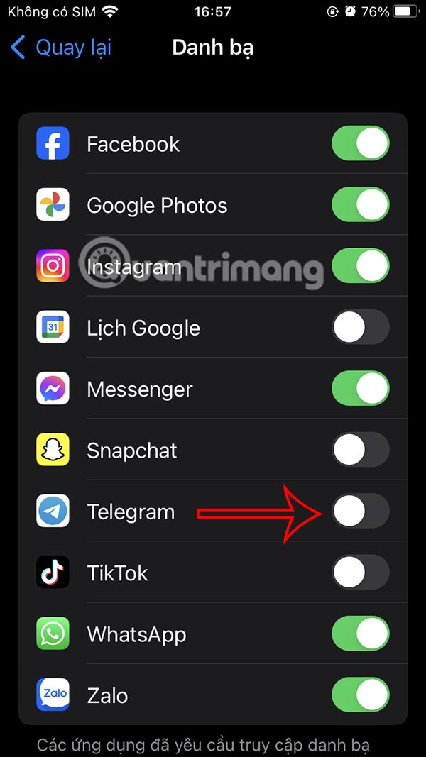 How to turn off notifications of friends joining Telegram Picture 12