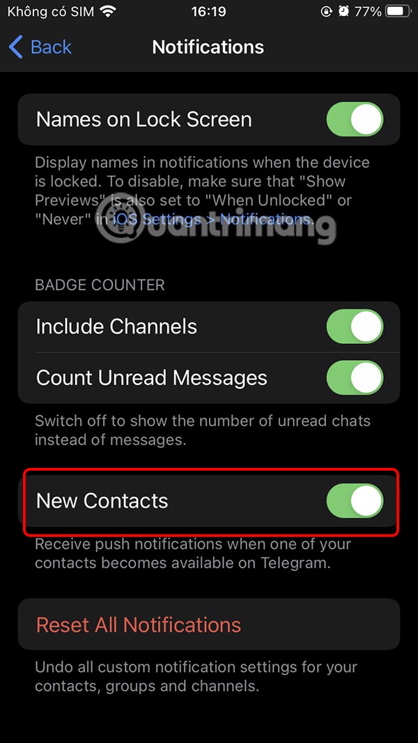 How to turn off notifications of friends joining Telegram Picture 3