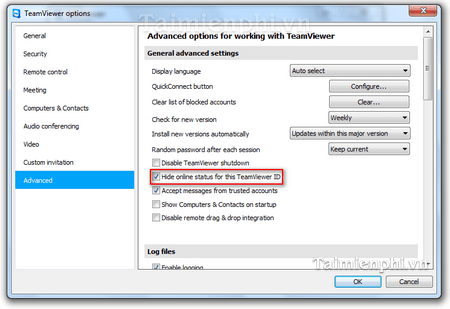 How to turn off online status on Teamviewer Picture 3