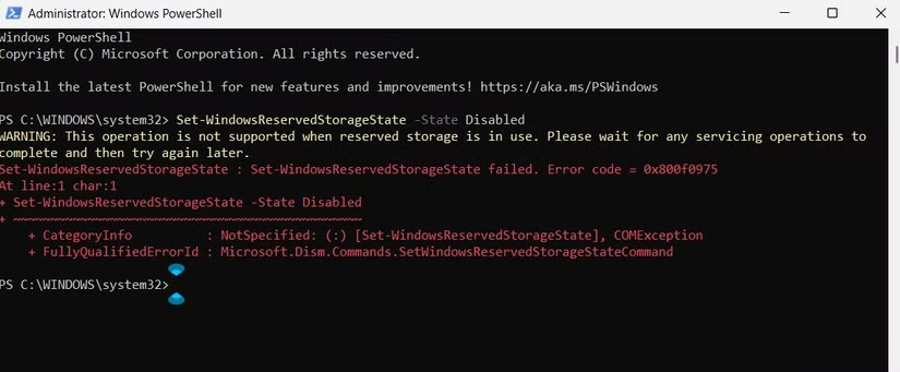 How to turn off Reserved Storage to free up Windows space Picture 3