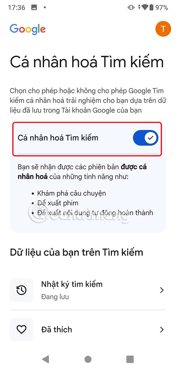 How to turn off search personalization on Google Picture 6