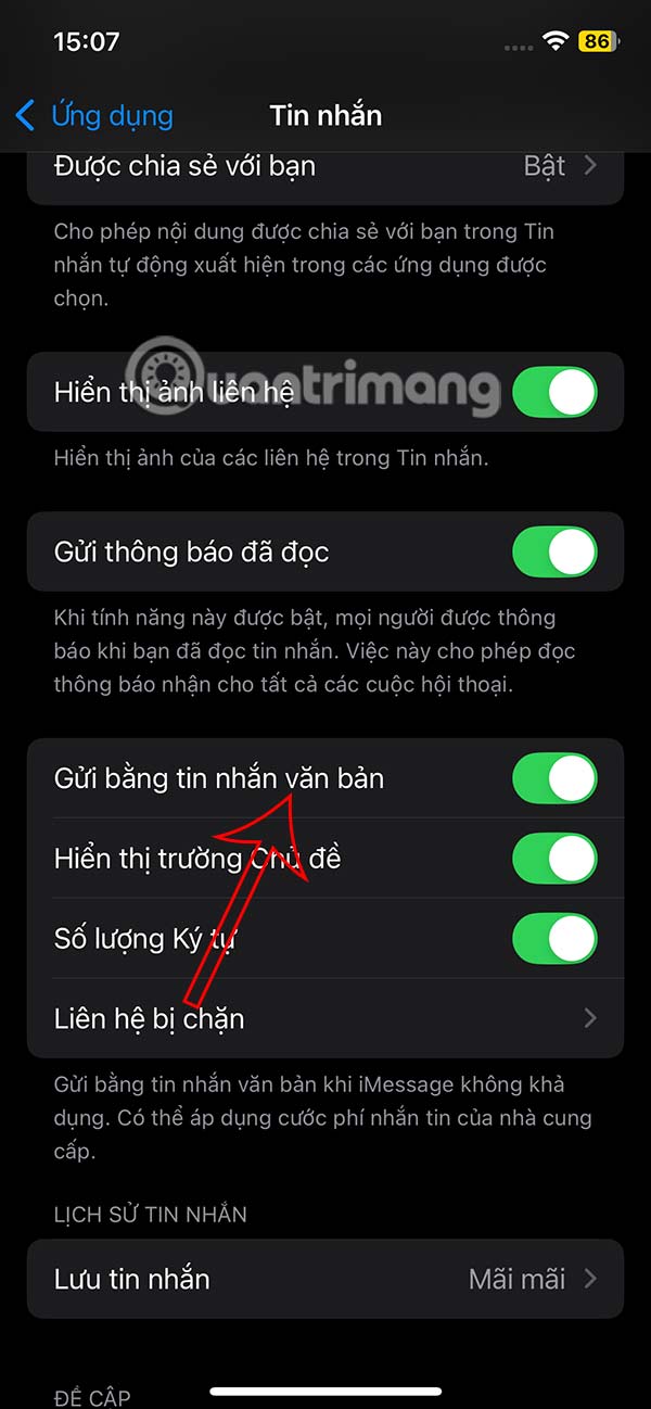 How to turn off sending SMS messages on iPhone Picture 3
