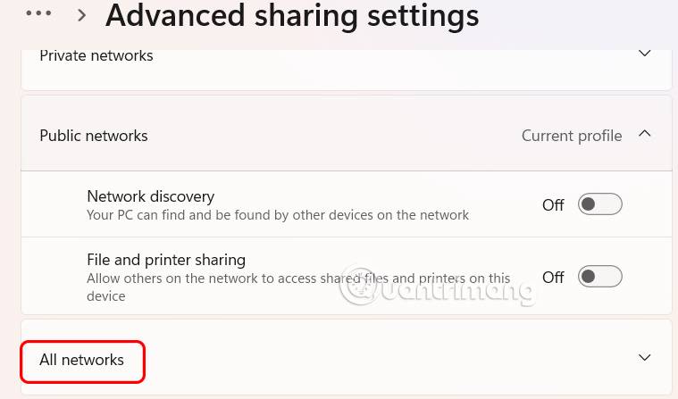 How to turn off password sharing security in Windows 11 Picture 3
