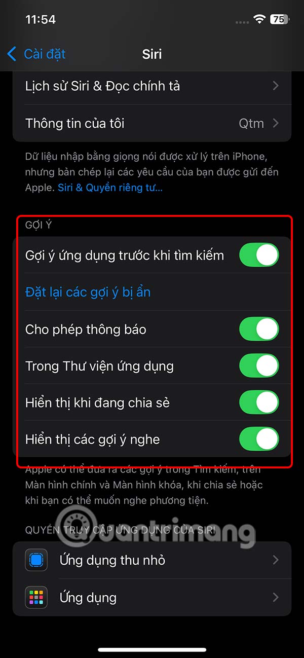 How to turn off Siri suggestions on iPhone Picture 2