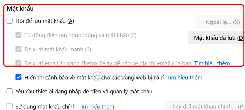 How to turn off notification to save login information on Firefox Picture 3