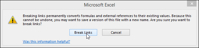 How to turn off Update Link notification in Excel - File content from many different sources Picture 5