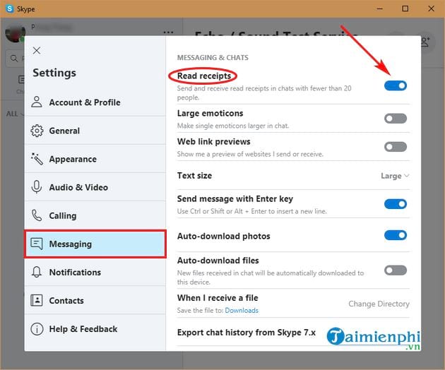 How to turn off 'watched' on Skype Picture 4
