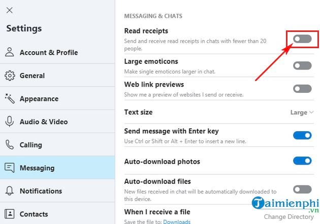 How to turn off 'watched' on Skype Picture 5