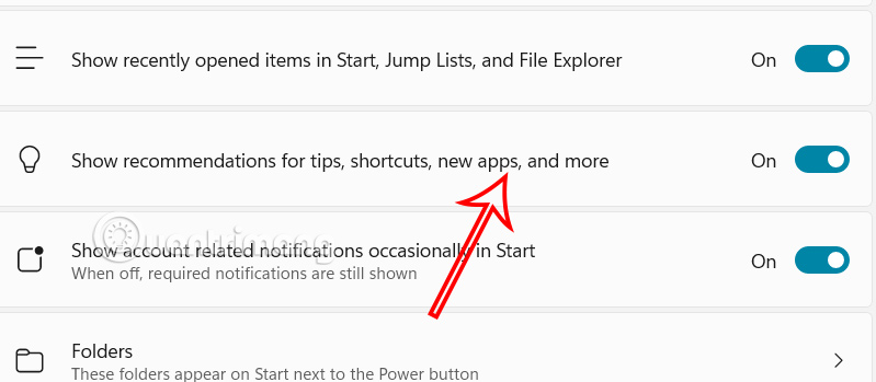 How to turn off website suggestions on Windows 11 Start menu Picture 3