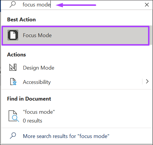 Picture 3 of How to enable Focus Mode in Word - A feature that helps you concentrate better while working.