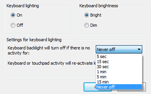 How to turn on laptop keyboard light and activate Keyboard Backlight on Windows 10 Picture 7