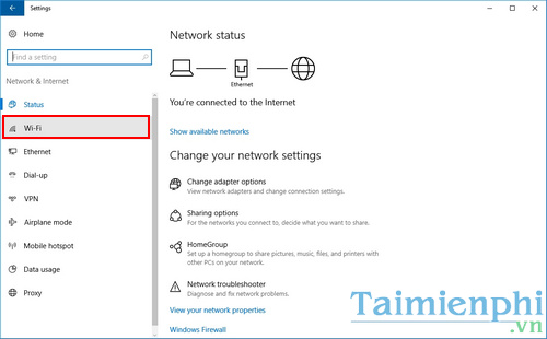 Picture 3 of How to enable WiFi Service on Windows 10 and display WiFi Sense.