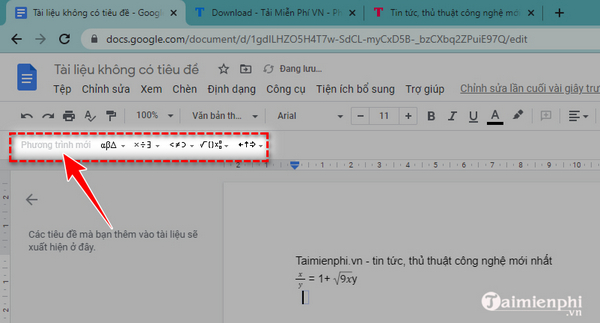Picture 7 of How to type mathematical formulas in Google Docs