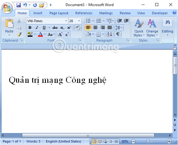 Picture 5 of How to type in VNI in Windows - VNI Fonts