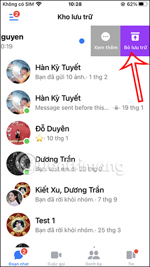 images 6 of How to unarchive Messenger messages on your phone and computer.