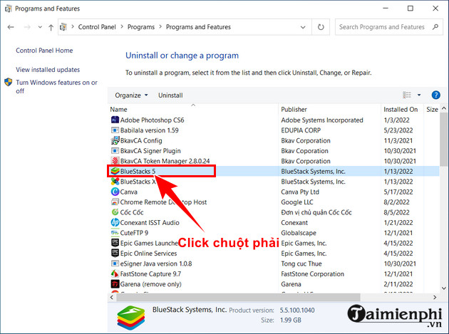 Picture 4 of How to uninstall BlueStacks, completely remove the Android emulator from your computer or laptop.