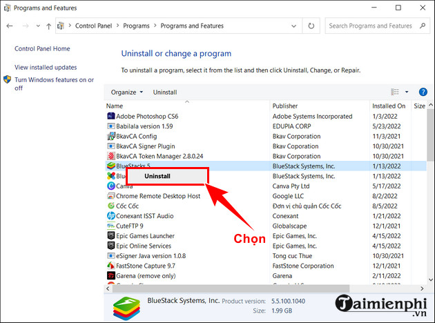 Picture 5 of How to uninstall BlueStacks, completely remove the Android emulator from your computer or laptop.