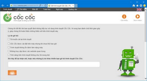 Picture 7 of How to uninstall CocCoc, remove the CocCoc browser from your computer or laptop.