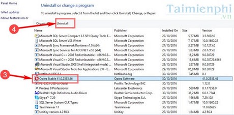 Picture 2 of How to uninstall Opera from your computer.