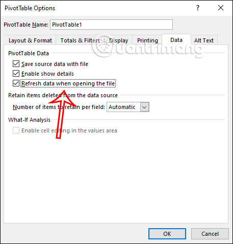 How to update Excel PivotTable data Picture 4